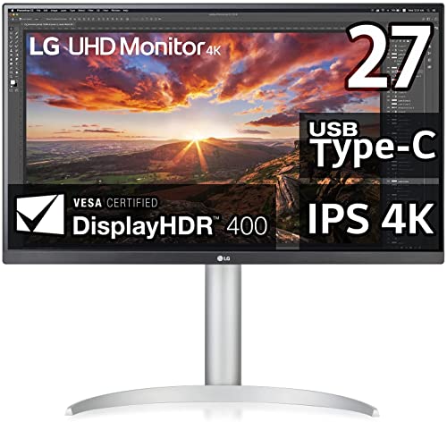 【Amazon.co.jp 限定】LG モニター ディスプレイ 27UP850N-W 27インチ 4K/DisplayHDR400/IPS非光沢/DCI-P3 95%/フリッカーセーフ/USB-Typ